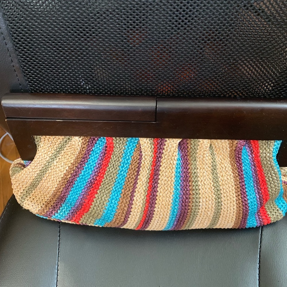Aldo Colorful Woven Fabric Clutch Bag